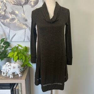 Saturday Sunday Dress XS Cowl Neck Long Sleeve Whimsigoth Dark Fairy Grunge Boho